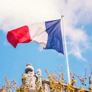 Cours de français - drapeau tricolore bleu blanc rouge